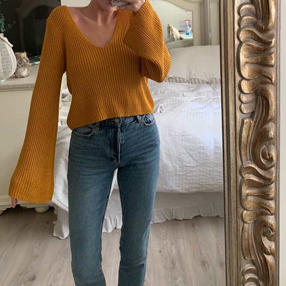Knit Yellow Sweater - Picture 1 of 4